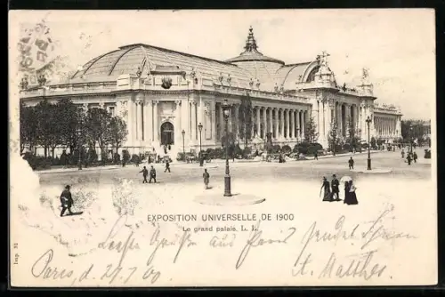 AK Paris, Exposition universelle de 1900, Le grand palais