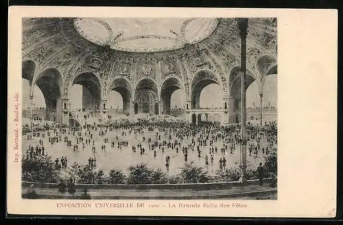 AK Paris, Exposition universelle de 1900, La Grande Salle des Fetes