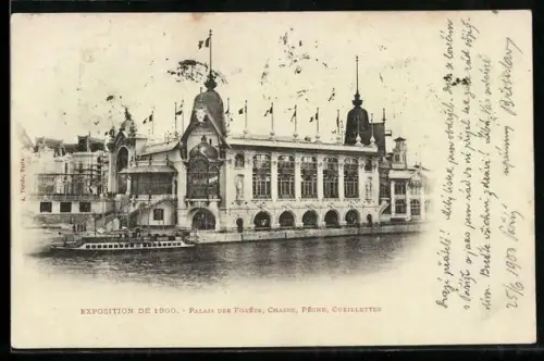 AK Paris, Exposition universelle de 1900, Palais des Forêts, Chasse, Pêche, Cueillettes