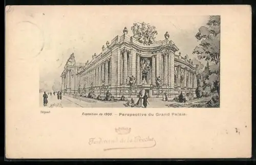 Künstler-AK Paris, Exposition universelle de 1900, Perspective du Grand Palais