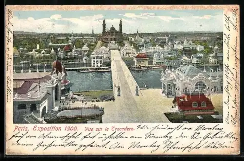 AK Paris, Exposition universelle de 1900, Vue sur le Trocadero