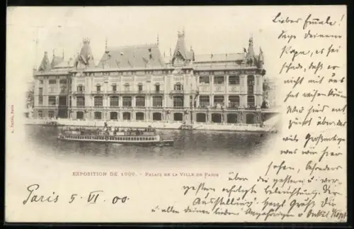 AK Paris, Exposition universelle de 1900, Palais de la Ville de Paris