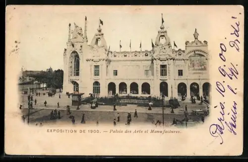 AK Paris, Exposition universelle de 1900, Palais des Arts et Manufactures