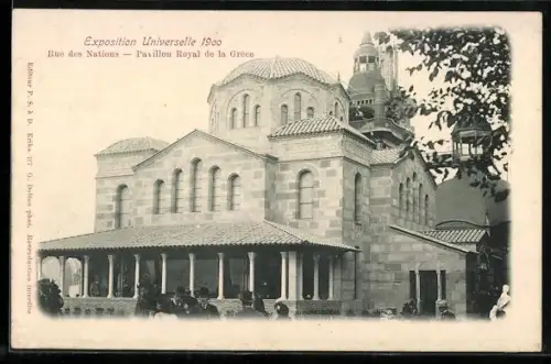 AK Paris, Exposition universelle de 1900, Rue des Nations, Pavillon Royal de la Grèce