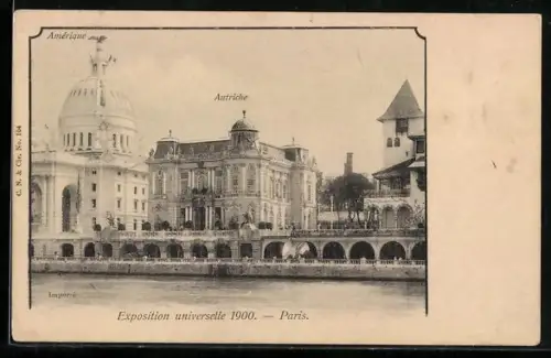 AK Paris, Exposition universelle de 1900, Amérique et Autriche