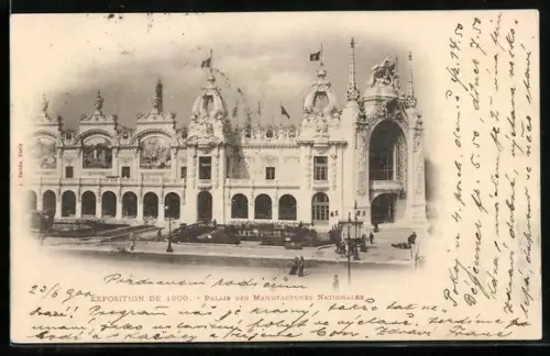 AK Paris, Exposition universelle de 1900, Palais des Manufactures Nationales