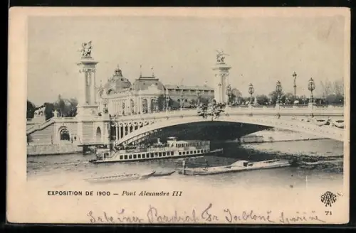 AK Paris, Exposition universelle de 1900, Pont Alexandre III
