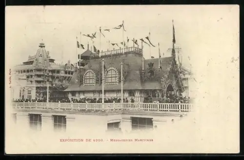AK Paris, Exposition universelle de 1900, Messageries Maritimes