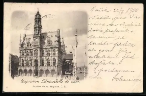 AK Paris, Exposition universelle de 1900, Pavillon de la Belgique