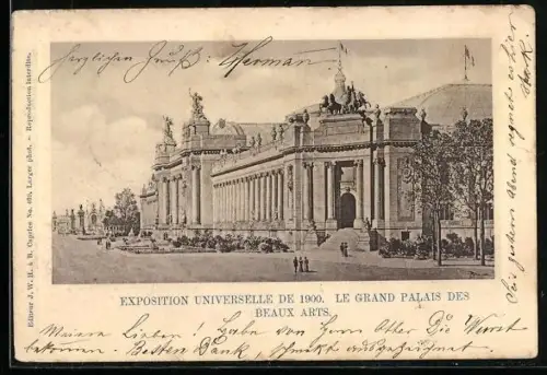 AK Paris, Exposition universelle de 1900, Le Grand Palais des beaux arts