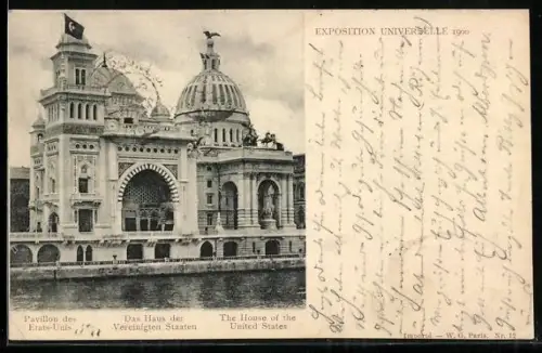 AK Paris, Exposition universelle de 1900, Pavillon des Etats-Unis