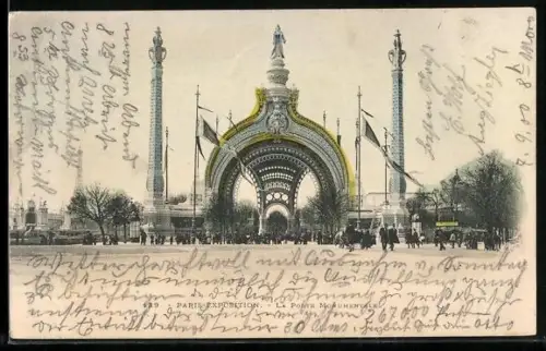 AK Paris, Exposition universelle de 1900, La Porte Monumentale