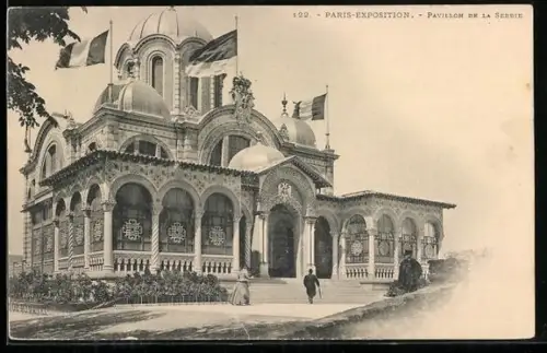 AK Paris, Exposition universelle de 1900, Pavillon de la Serbie