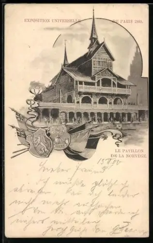 AK Paris, Exposition universelle de 1900, Le Pavillon de la Norvège