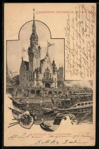 AK Paris, Exposition universelle de 1900, Le Pavillon de l`Allemagne