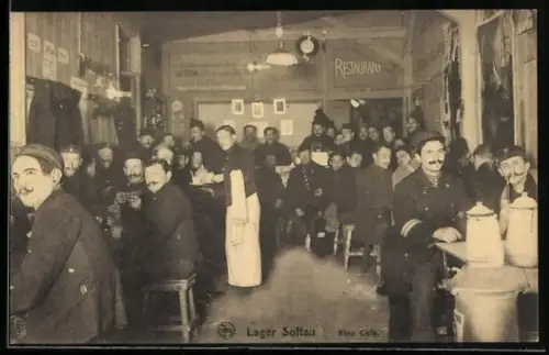 AK Soltau, Kriegsgefangene im Restaurant Cafe Kino