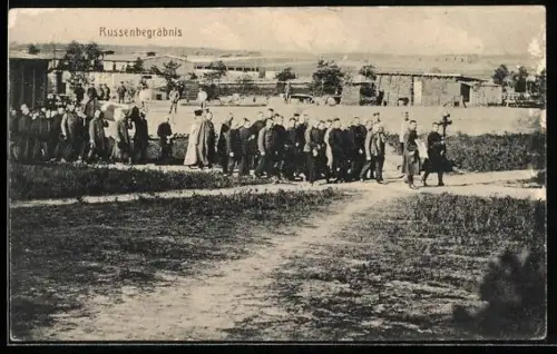 AK Soltau, Kriegsgefangenenlager, Begräbnis eines verstrobenen Russen