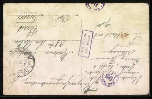 Foto-AK Soltau, Kriegsgefangenenlager, Ansicht der Lagerbaracken mit Wachturm