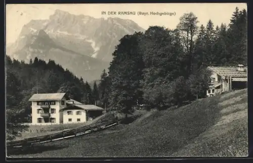 AK Ramsau bei Berchtesgaden, Wohnhäuser in der Ramsau