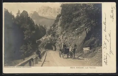 AK Berchtesgaden, Neue Strasse nach Ramsau