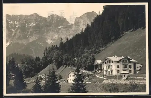 AK Ramsau b. Berchtesgaden, Alpenhof mit Gebirgspanorama