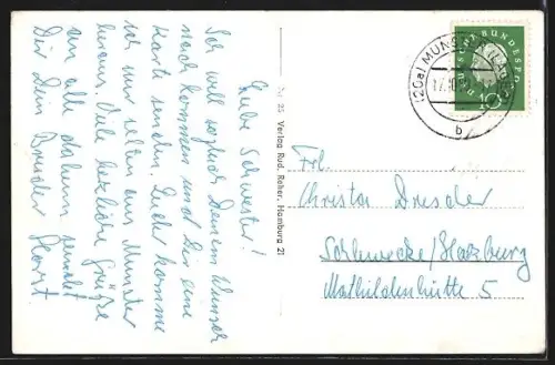 AK Munster-Lager /Lüneburger Heide, Kasernengebäude, verschiedene Ansichten