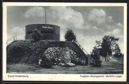 AK Munster-Lager, Truppen-Übungsplatz, Stand Hindenburg