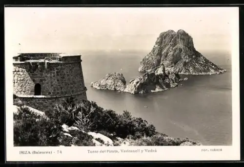 AK Ibiza /Baleares, Torre del Pirata, Vedranell y Vedrá