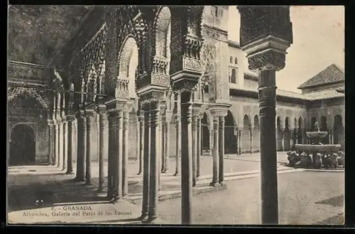 AK Granada, Alhambra, Galeria del Patio de los Leones