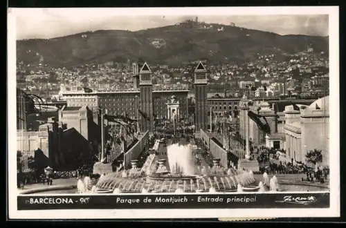 AK Barcelona, Parque de Montjuich, Entrada principal