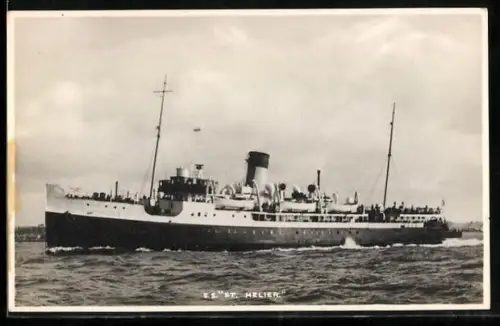 AK Britisches Passagierschiff S.S. St. Helier hohe Fahrt laufend