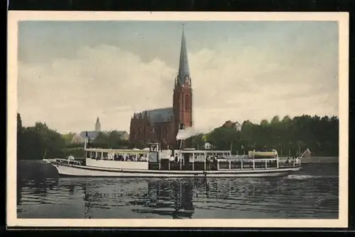 AK Dampfer Siegfried der Nauheimer Personenschiffahrt