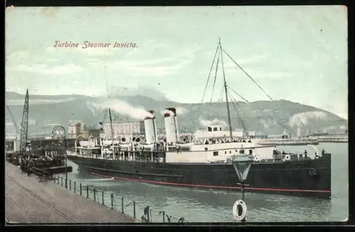 AK Passagierschiff Invicta verlässt den Hafen