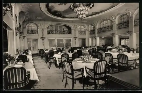 AK Dampfer New York der HAL, Speisesaal 1. Klasse, Passagierschiff