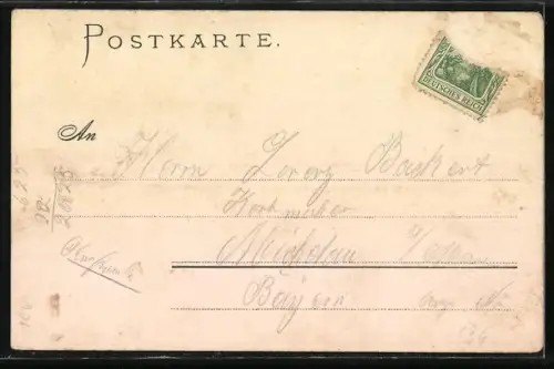 Lithographie Raddampfer Kaiserin Elisabeth in Fahrt auf dem Bodensee