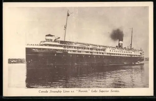 AK Dampfer S.S. Noronic der Canada Steamship Lines auf dem Oberen See
