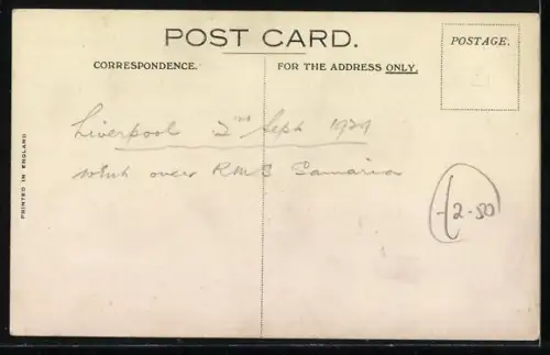 AK Passagierschiff RMS Samaria im Hafen von Liverpool, Cunard Line