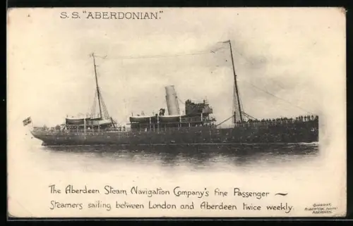 AK Passagierschiff S.S. Aberdonian der Aberdeen Steam Navigation Company