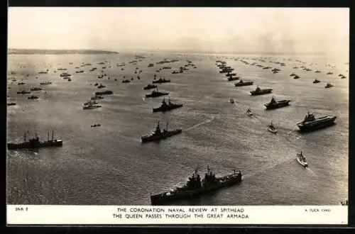 AK Spithead, The Coronation Naval Review, The Queen passes through the Great Armada, Kriegsschiff