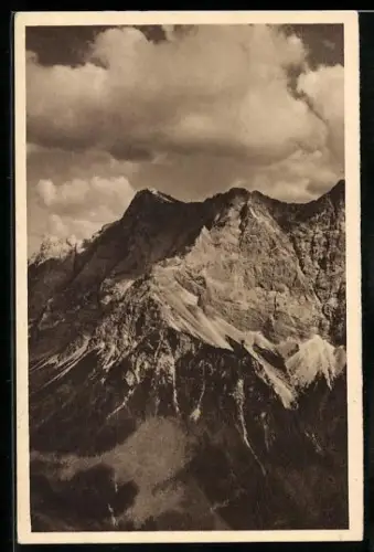AK Zugspitze, Blick zur Zugspitze, Ganzsache WHW Winterhilfswerk