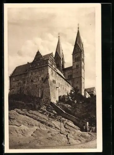 AK Quedlinburg, Schloss- und Stiftskirche, Ganzsache WHW Winterhilfswerk