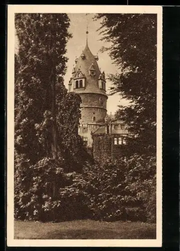 AK Detmold, Blick zum Schloss, Ganzsache WHW Winterhilfswerk