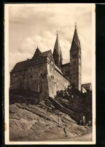 AK Quedlinburg, Schloss- und Stiftskirche, Ganzsache WHW Winterhilfswerk