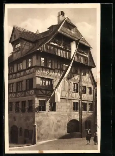 AK Nürnberg, Dürer-Haus, Ganzsache WHW Winterhilfswerk