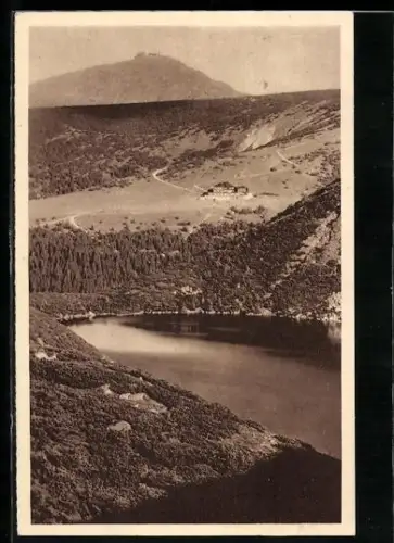 AK Schneekoppe überm Grossen Teich, Ganzsache WHW Winterhilfswerk