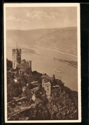 AK Burg Sooneck am Rhein, Ganzsache WHW Winterhilfswerk