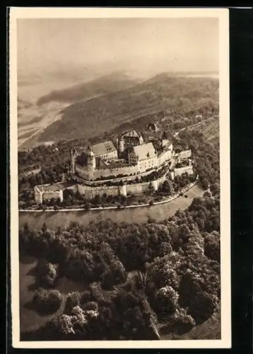 AK Veste Coburg aus der Vogelschau, Ganzsache WHW Winterhilfswerk