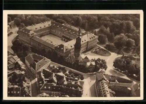 AK Weimar, Schloss aus der Vogelschau, Ganzsache WHW Winterhilfswerk