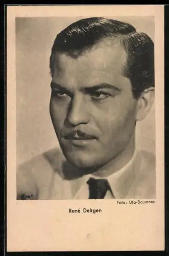 AK Schauspieler René Deltgen, mit ernstem Blick