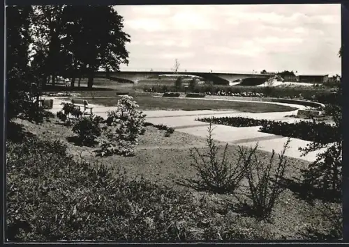 AK Rethem /Aller, Allerbrücke vom Ufer gesehen